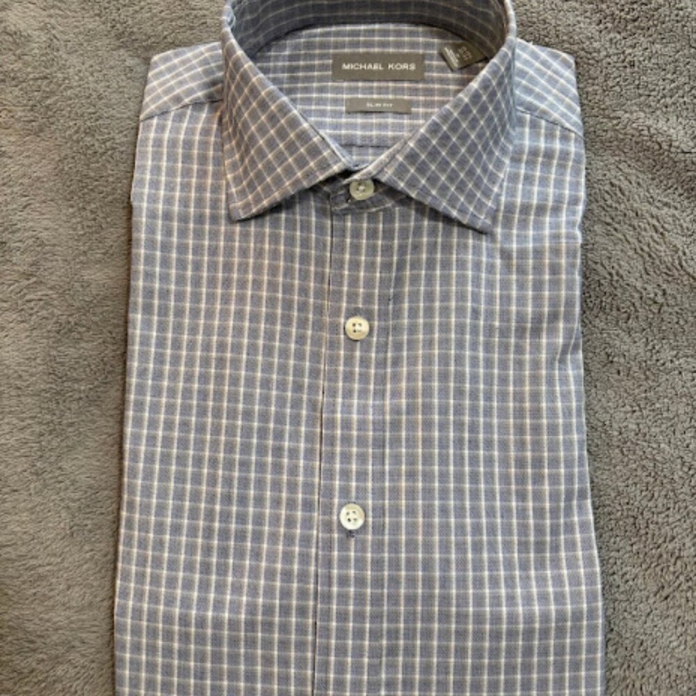 MICHAEL KORS  mens slim fit long sleeve shirt M NWT